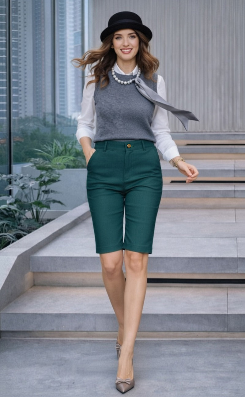 Dark Green Ultra Stretch Shorts