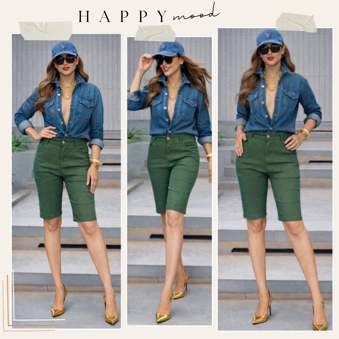 Army Green Ultra Stretch Shorts