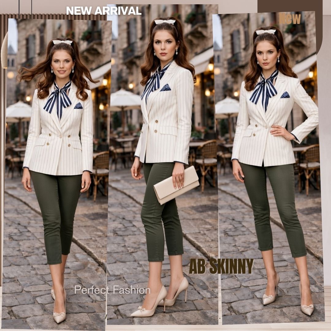 Capris Ultra Stretch Skinny Pants in Army Green