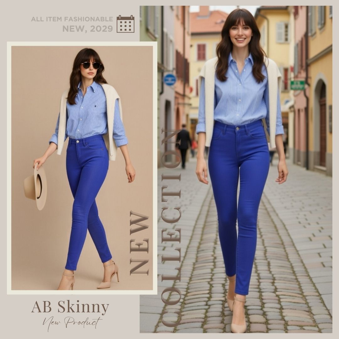 Blue Ultra Stretch Skinny Pants