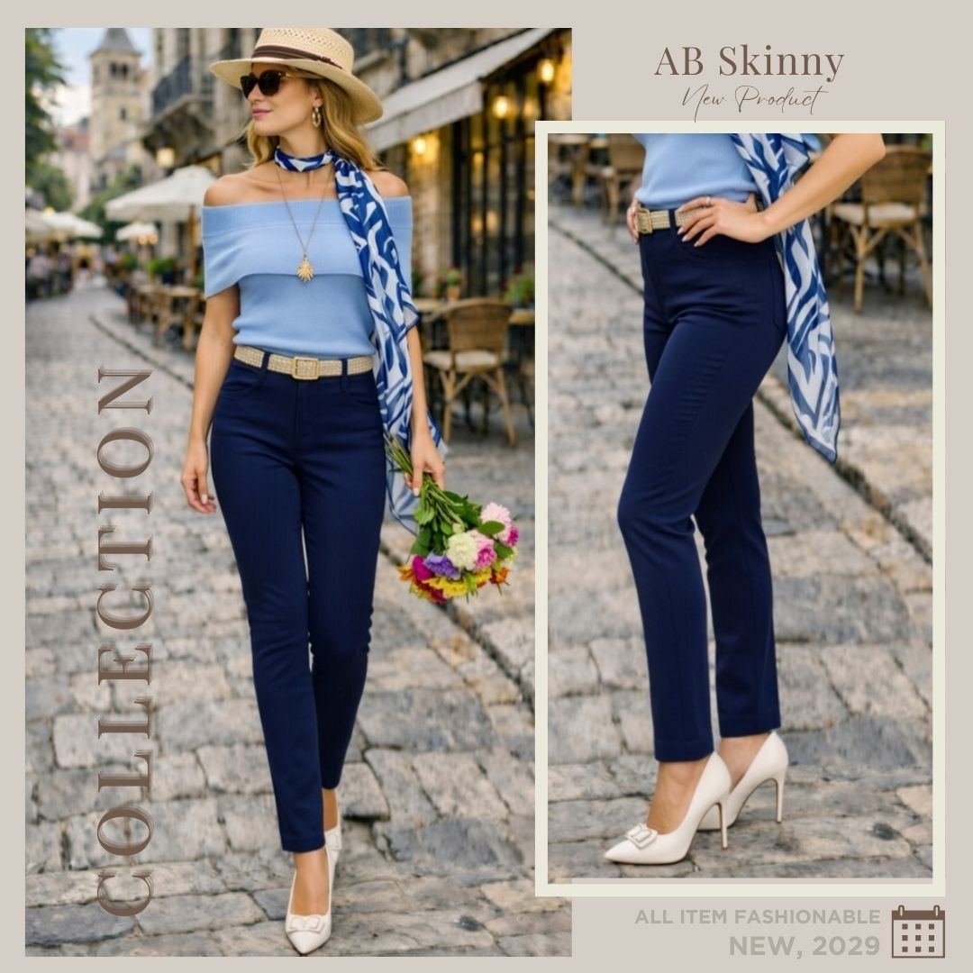 Navy Ultra Stretch Skinny Pants
