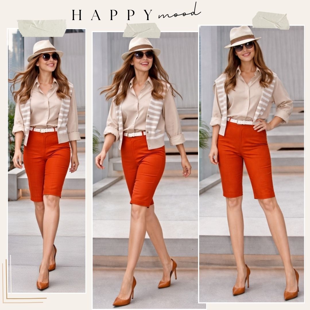 Orange Ultra Stretch Shorts