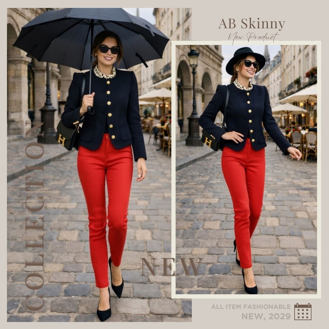 Orange Ultra Stretch Skinny Pants