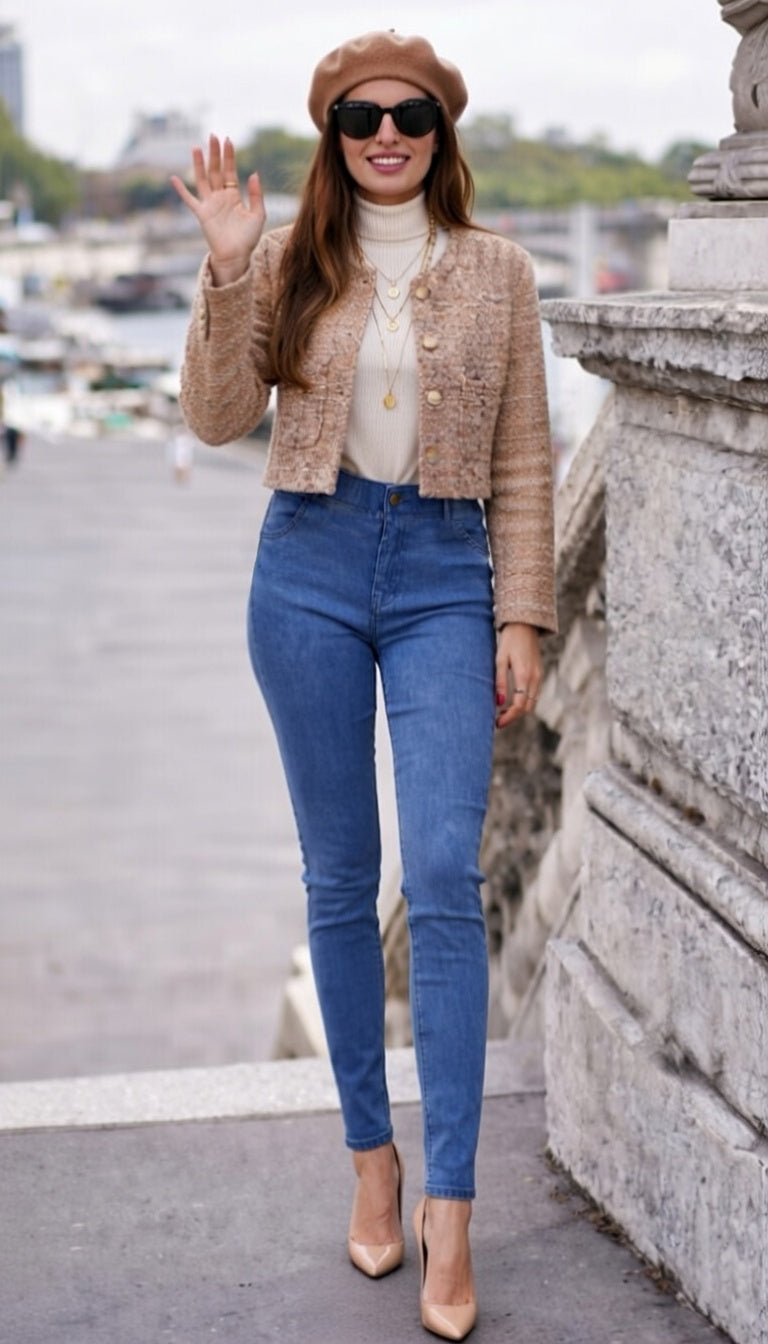 Premium Denim-Color Skyblue Ultra Stretch Skinny Pants