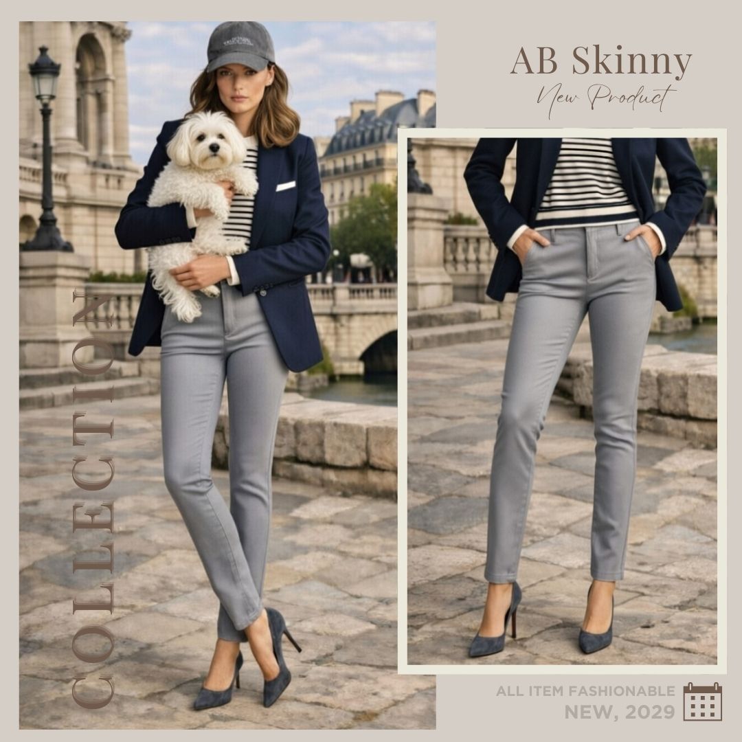 Smoke Gray Ultra Stretch Skinny Pants