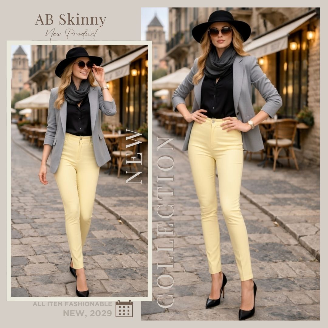 Yellow Pastel Ultra Stretch Skinny Pants