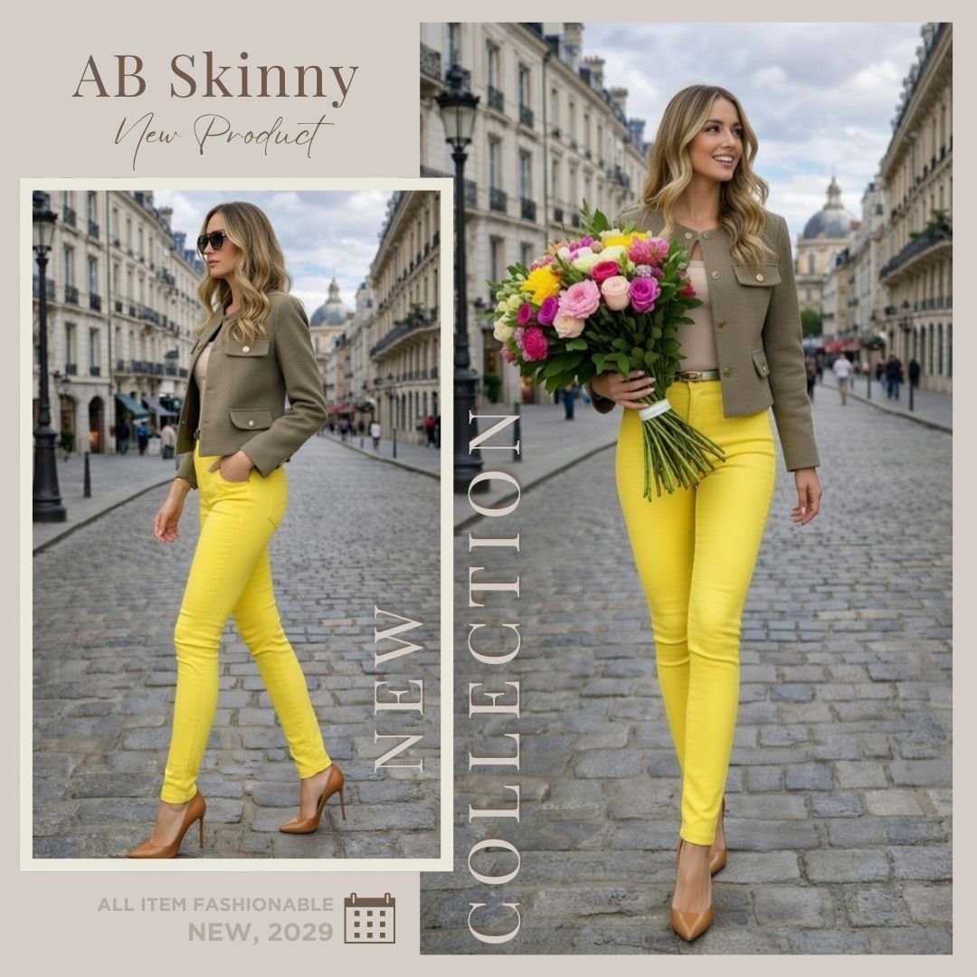 Yellow Ultra Stretch Skinny Pants