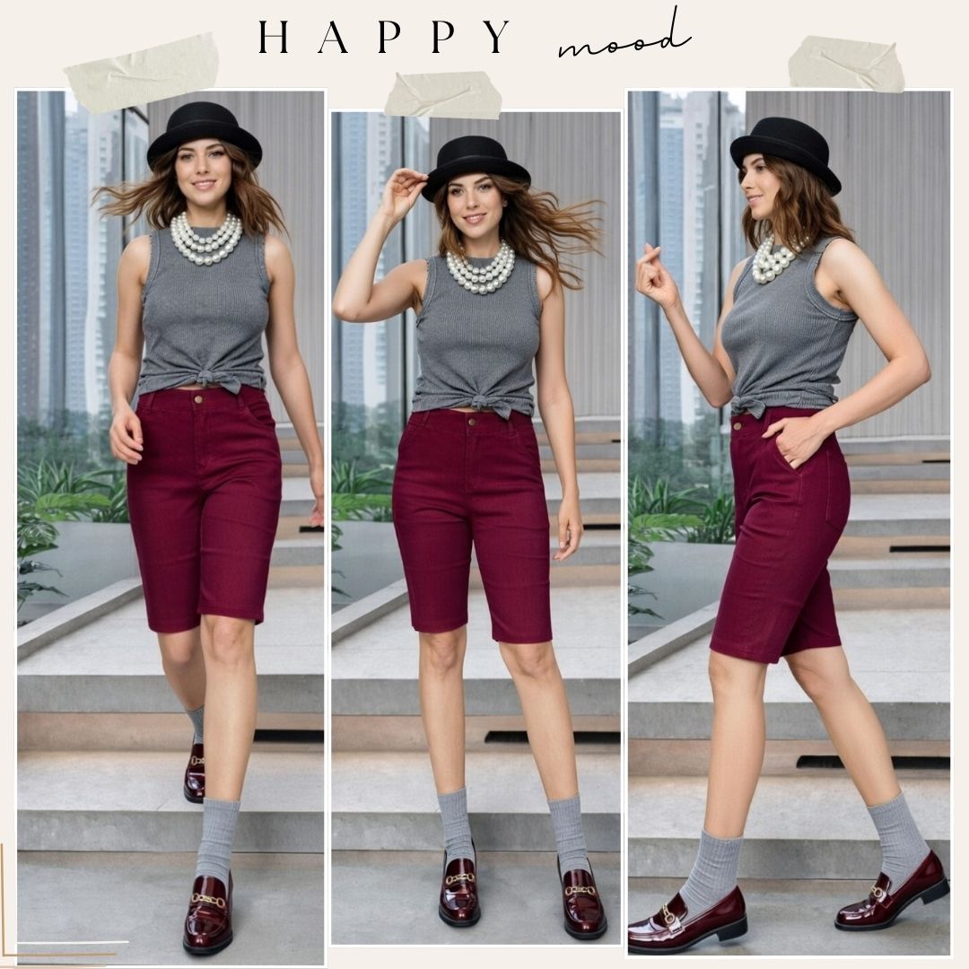 Maroon Ultra Stretch Shorts