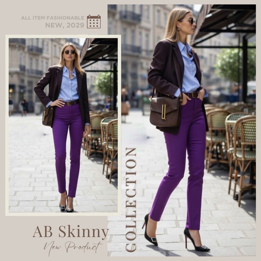 Bright Purple Ultra Stretch Skinny Pants