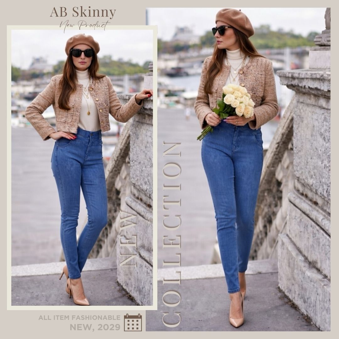 Premium Denim-Color Skyblue Ultra Stretch Skinny Pants