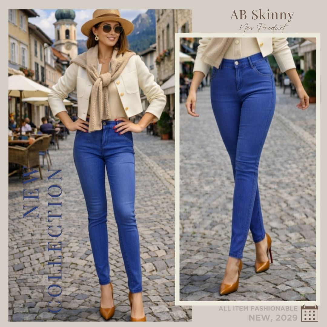 Premium Denim-Color Blue Ultra Stretch Skinny Pants
