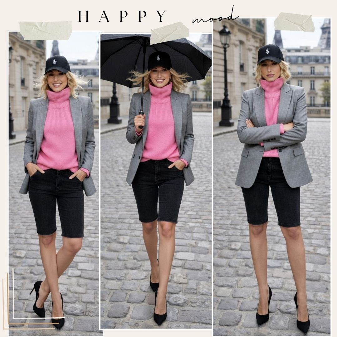 Premium Denim-Color Black Ultra Stretch Shorts