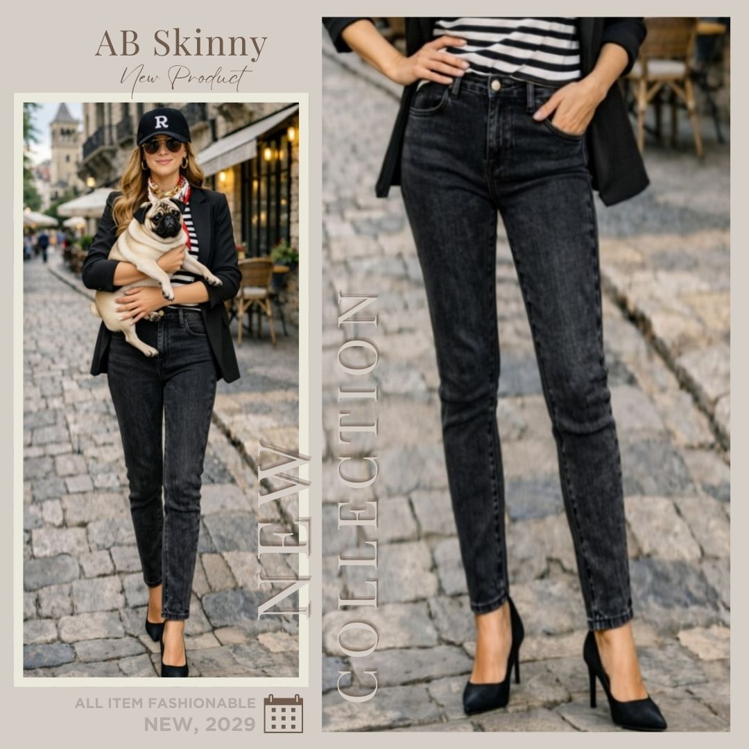 Premium Denim-Color Black Ultra Stretch Skinny Pants