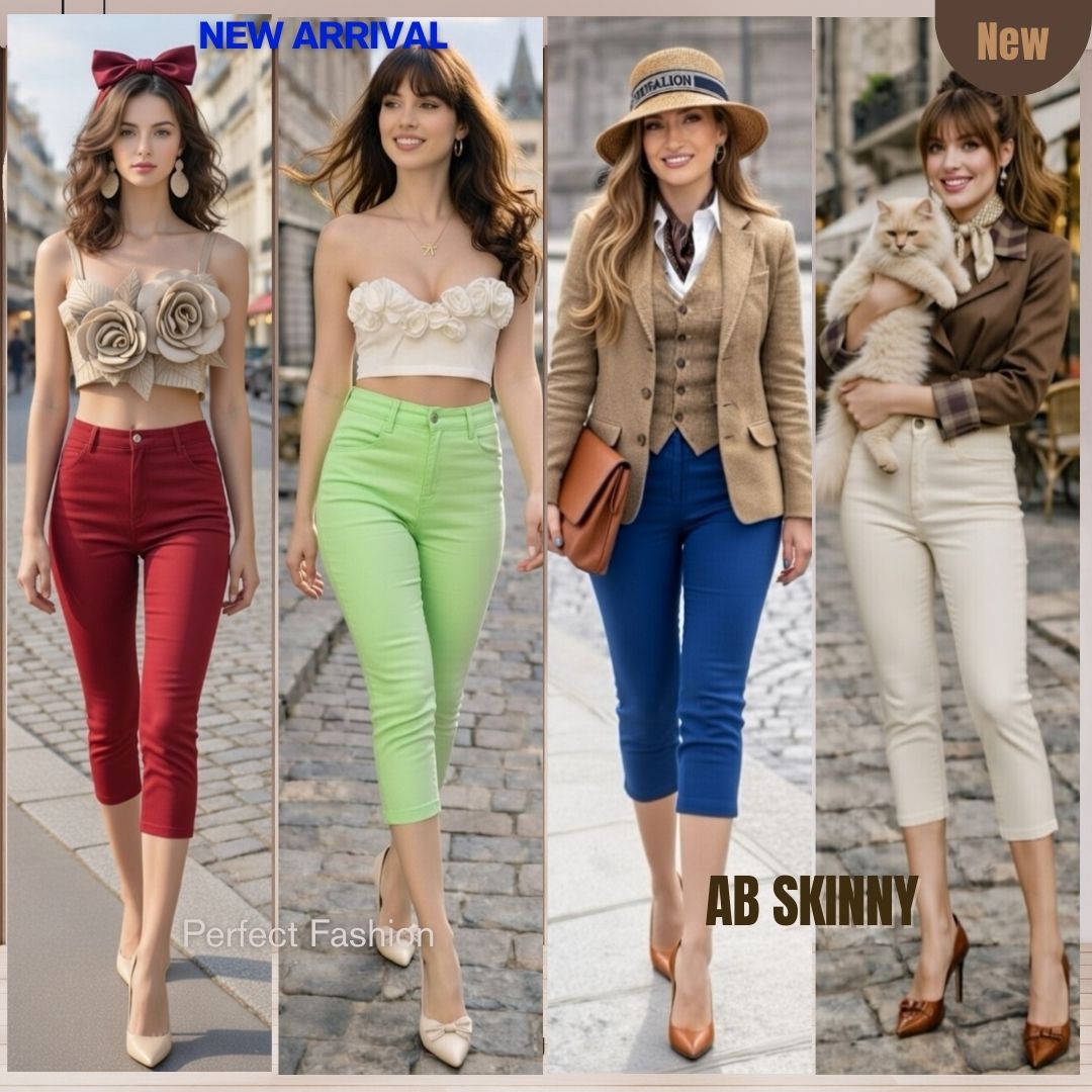 Capris Ultra Stretch Skinny Pants in Black