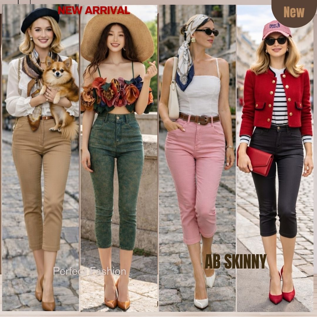 Capris Ultra Stretch Skinny Pants in Black