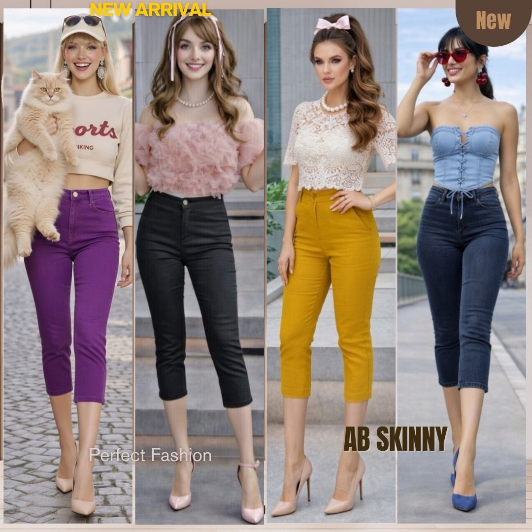 Capris Ultra Stretch Skinny Pants in Black