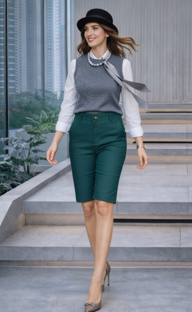 Dark Green Ultra Stretch Shorts