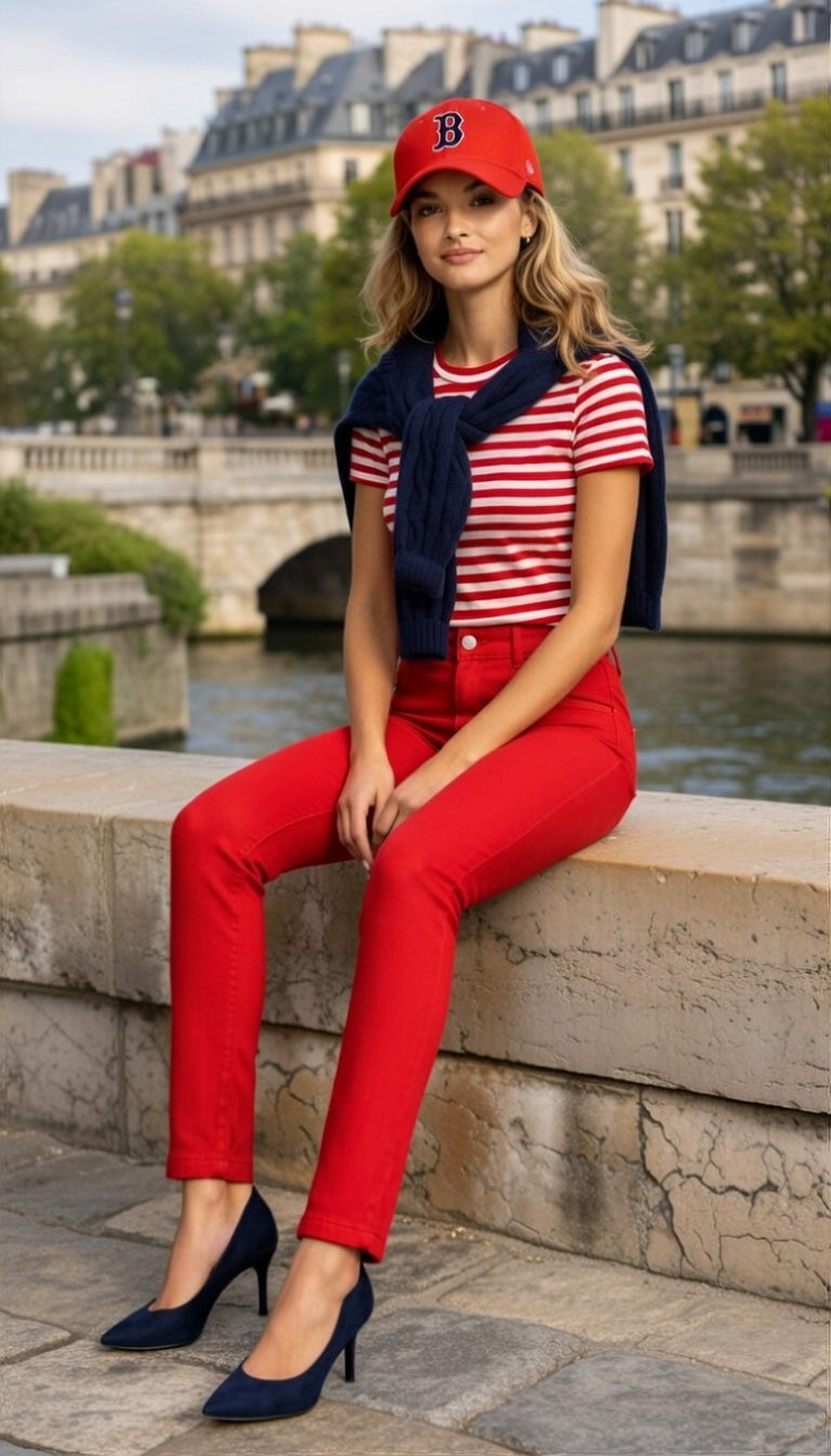 Red Ultra Stretch Skinny Pants