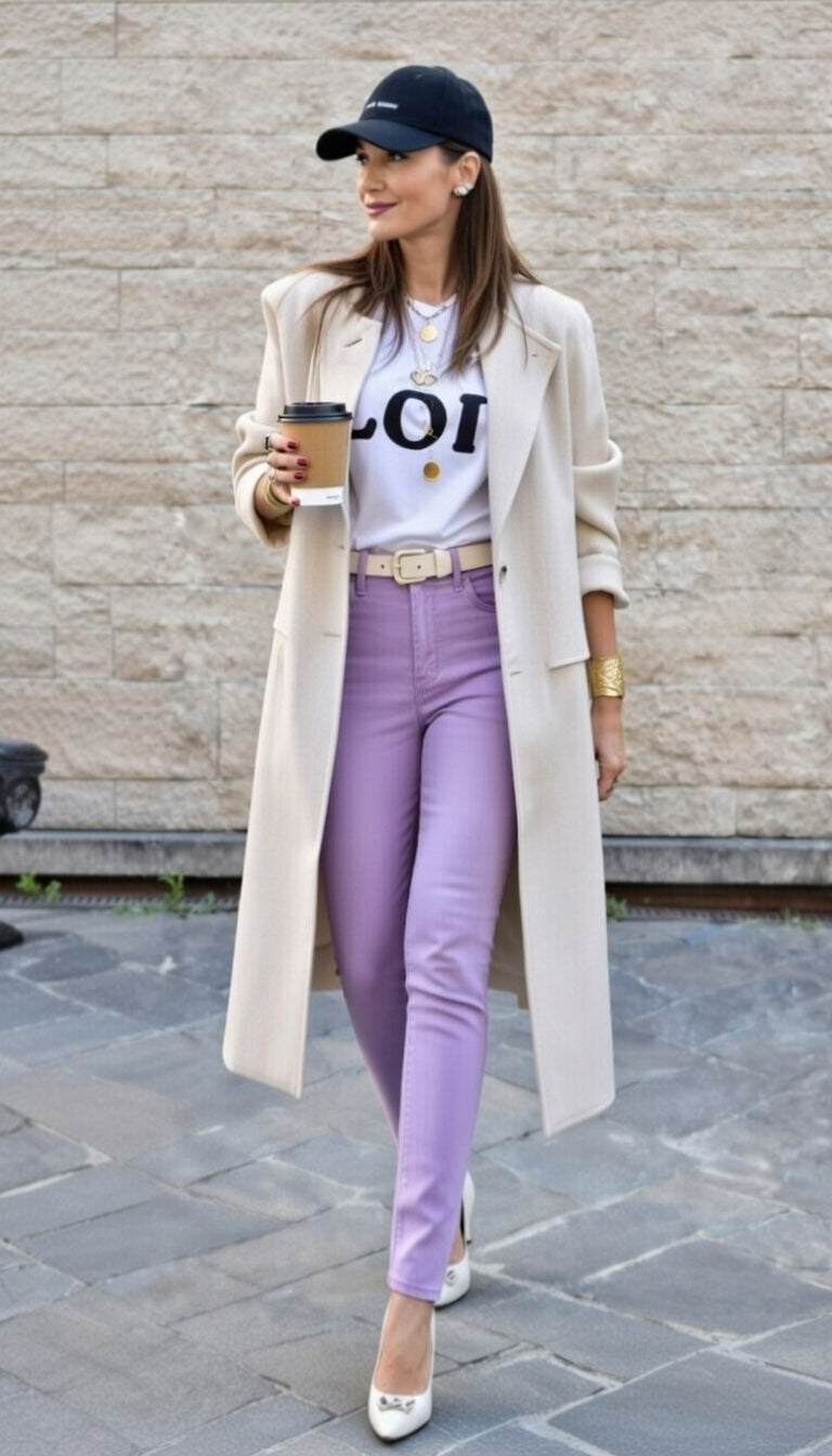 Purple Pastel Ultra Stretch Skinny Pants