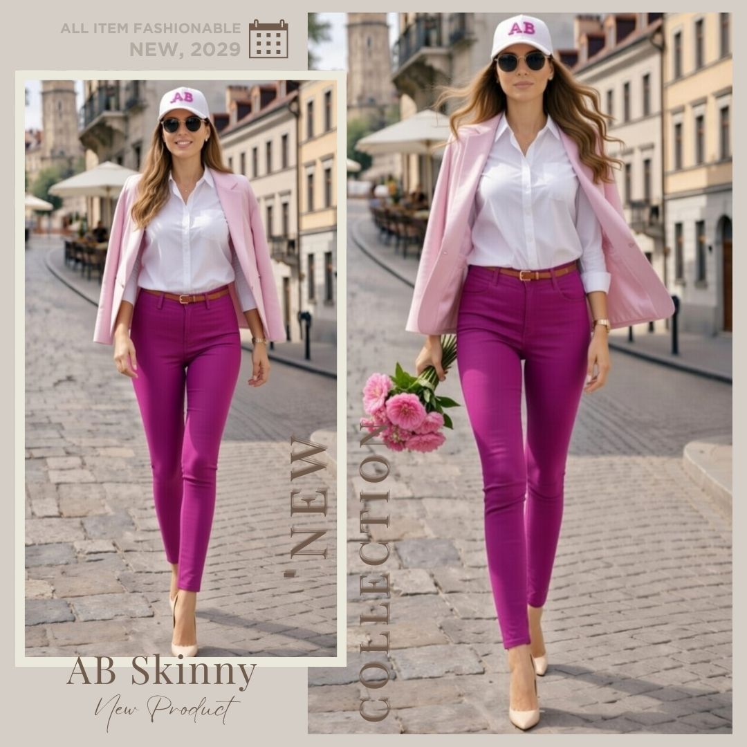 Purple-Pink Ultra Stretch Skinny Pants