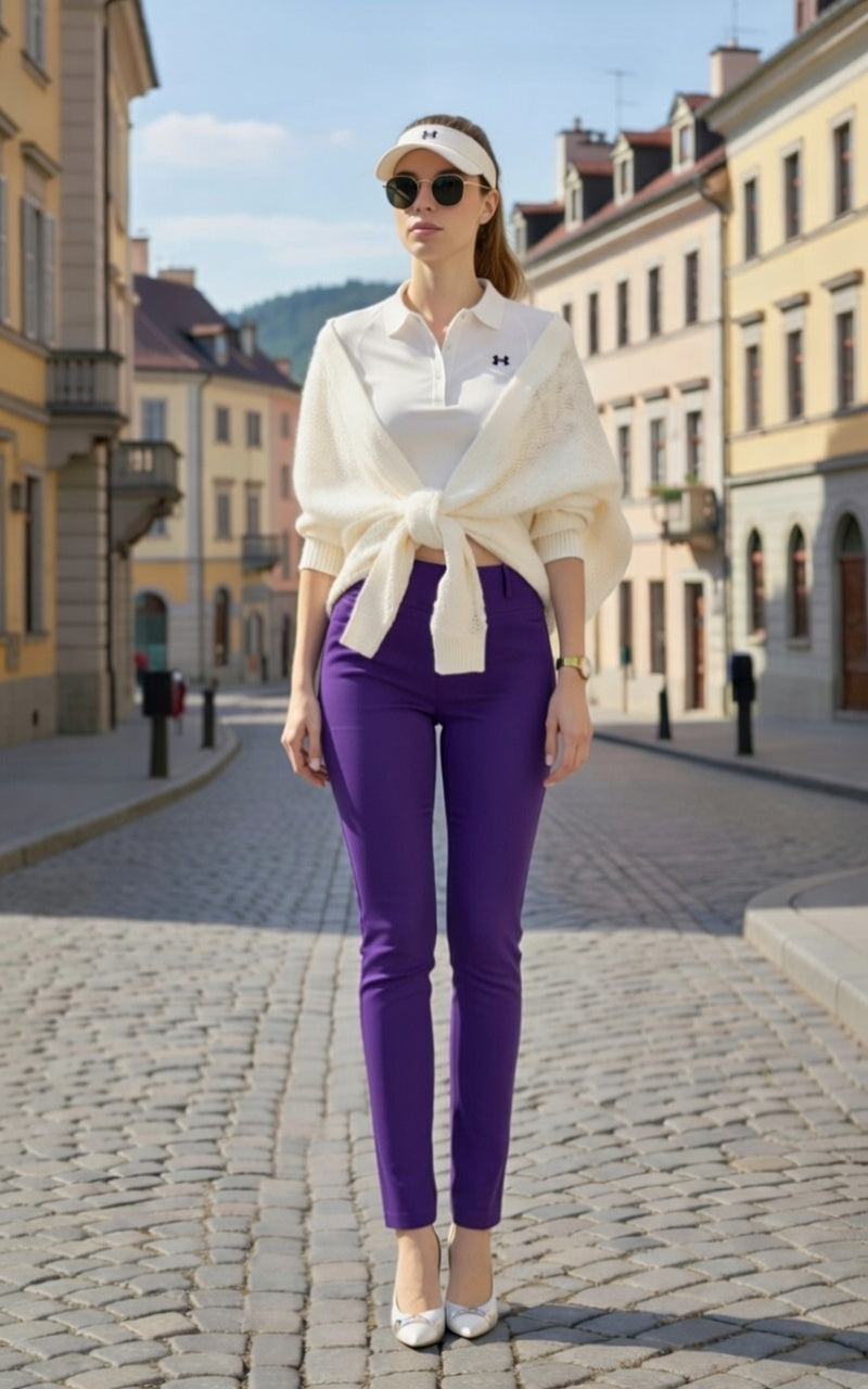 Dark Purple Ultra Stretch Skinny Pants