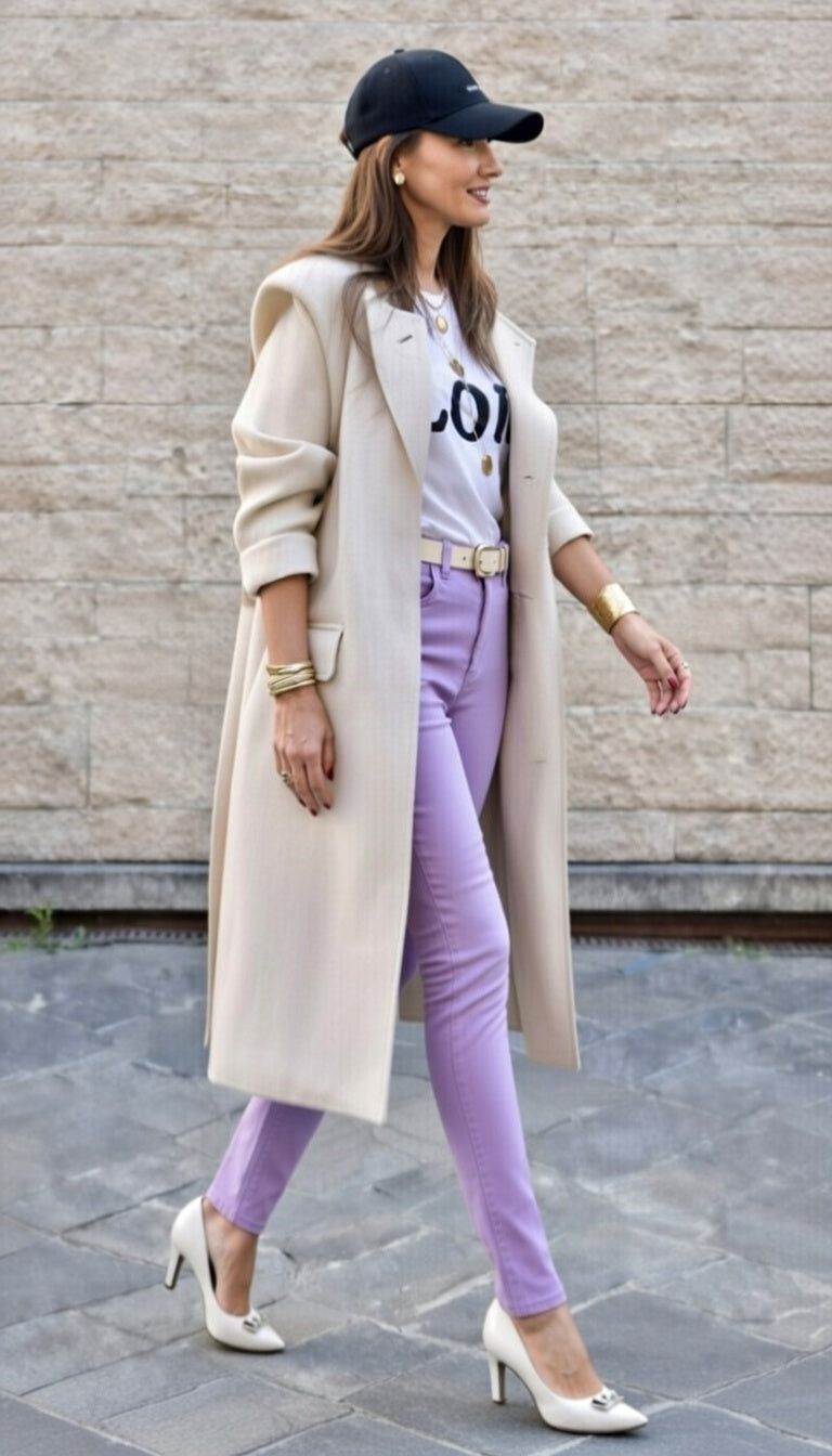 Purple Pastel Ultra Stretch Skinny Pants