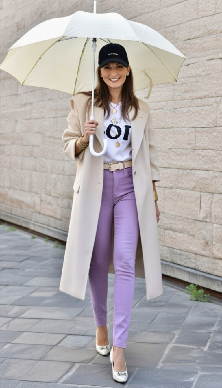 Purple Pastel Ultra Stretch Skinny Pants