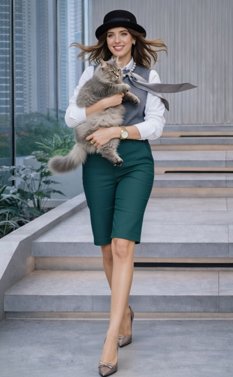 Dark Green Ultra Stretch Shorts