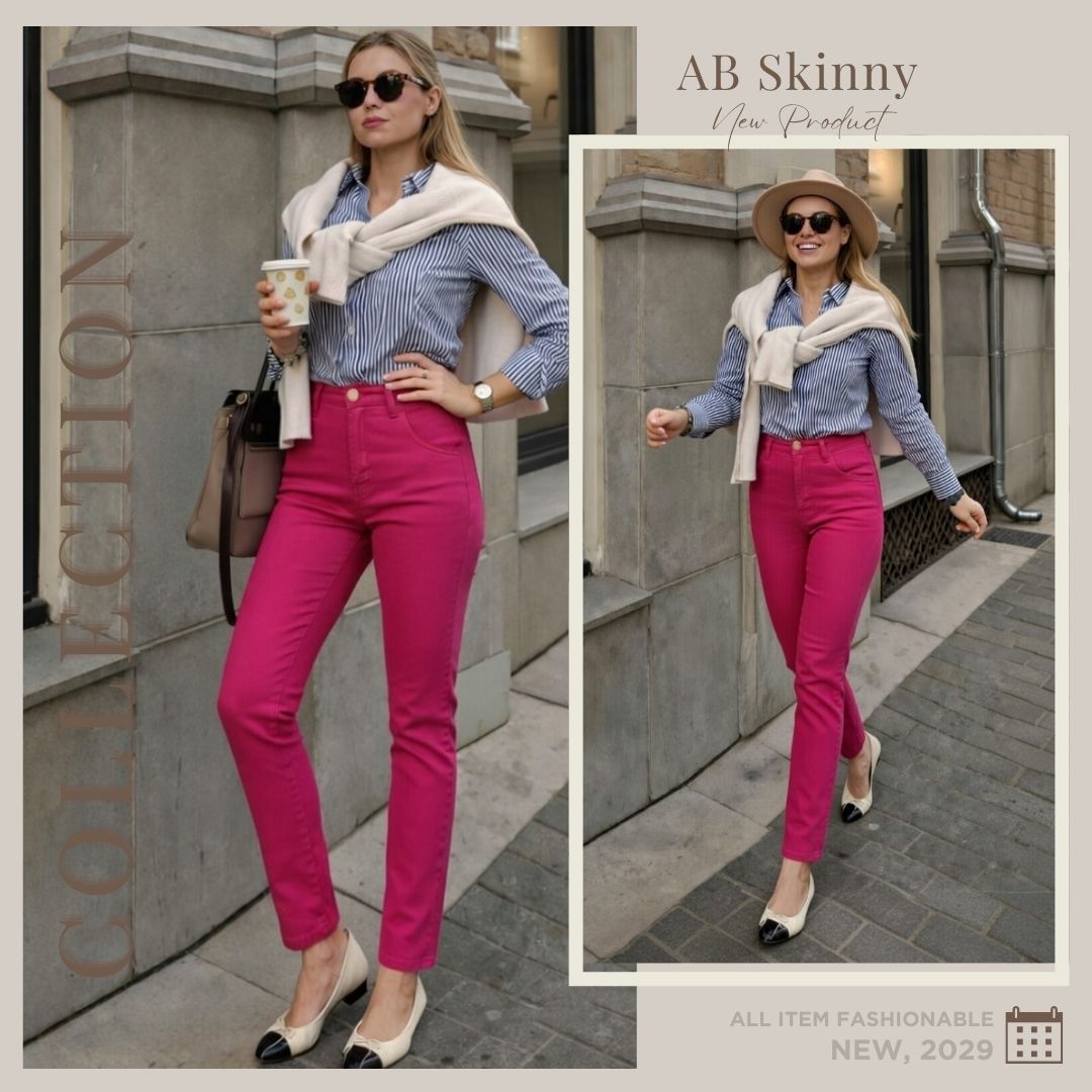 Pink Ultra Stretch Skinny Pants