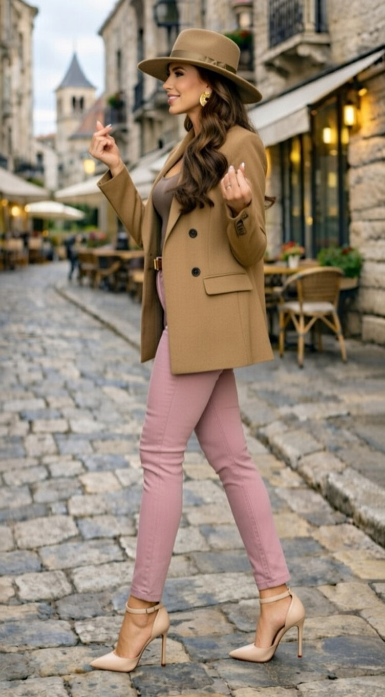 Old Rose Ultra Stretch Skinny Pants