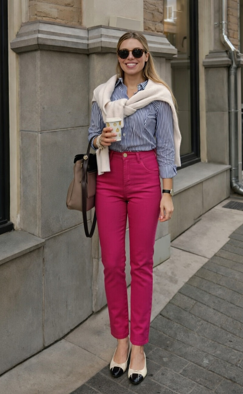 Pink Ultra Stretch Skinny Pants