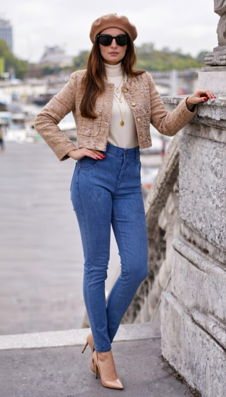 Premium Denim-Color Skyblue Ultra Stretch Skinny Pants