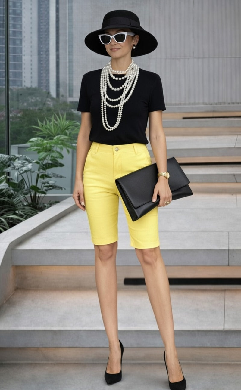 Yellow Pastel Ultra Stretch Shorts