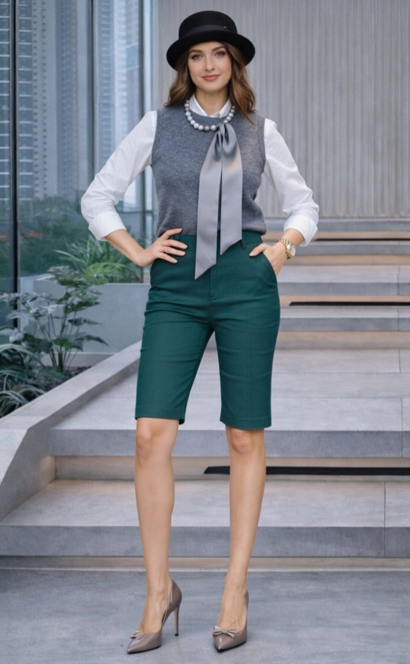 Dark Green Ultra Stretch Shorts
