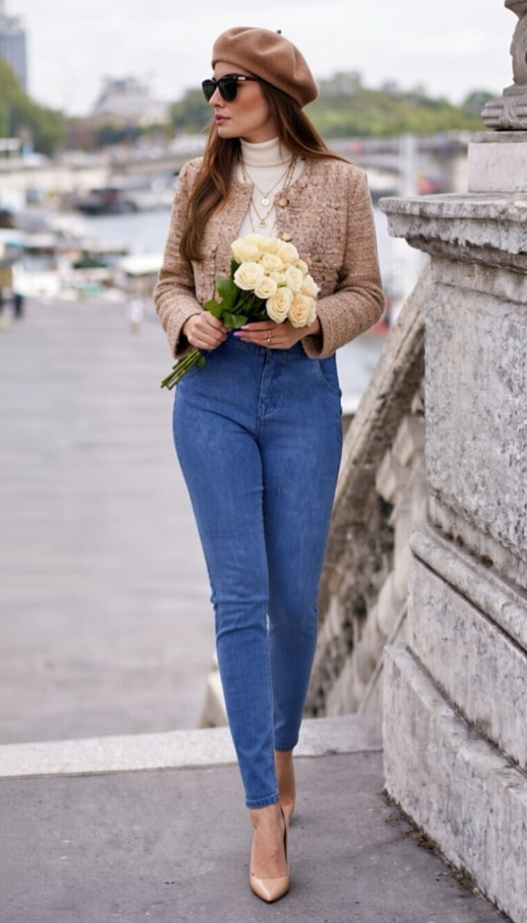 Premium Denim-Color Skyblue Ultra Stretch Skinny Pants