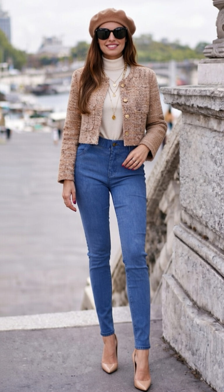 Premium Denim-Color Skyblue Ultra Stretch Skinny Pants