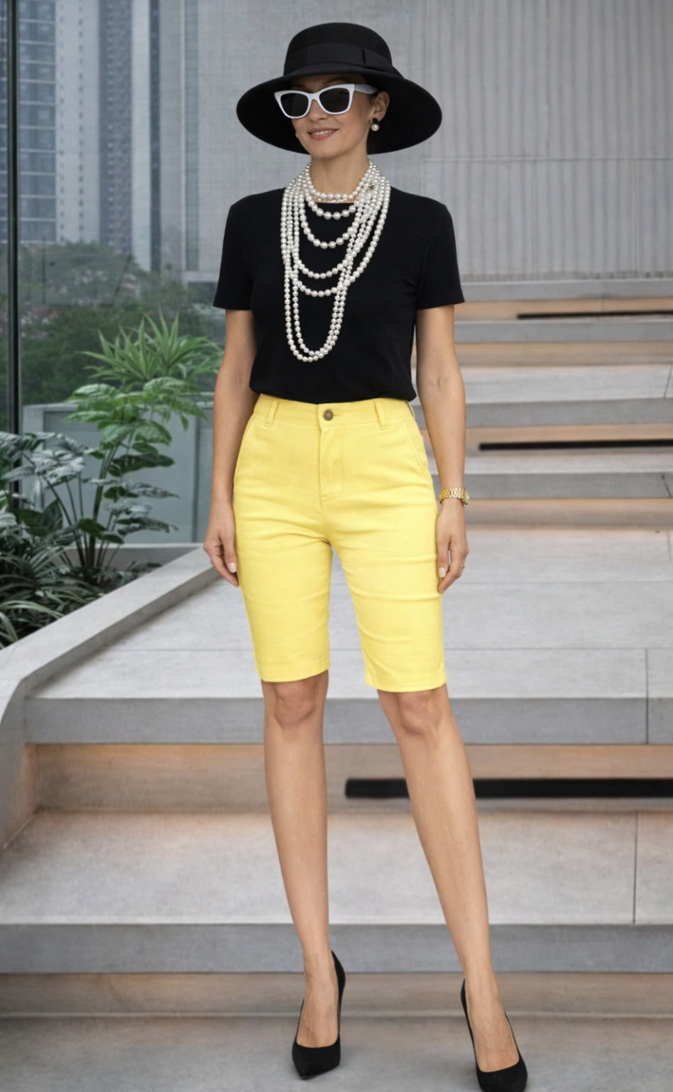 Yellow Pastel Ultra Stretch Shorts