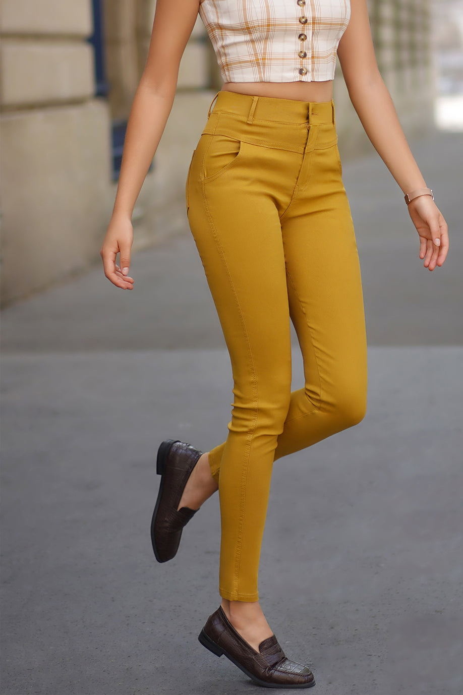 Mustard Ultra Stretch Skinny Pants