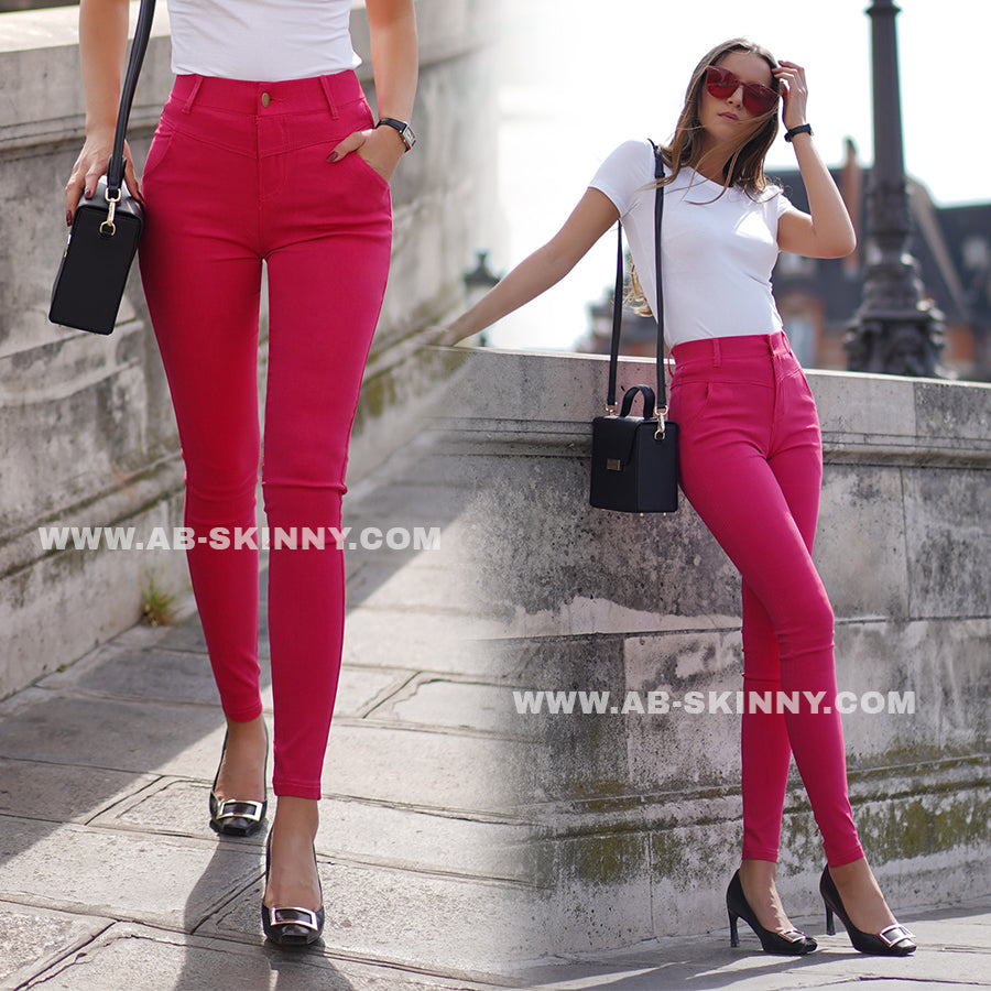 Pink Ultra Stretch Skinny Pants