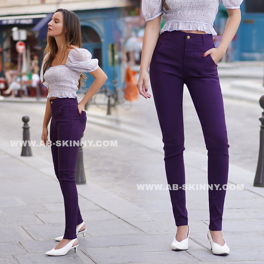 Dark Purple Ultra Stretch Skinny Pants